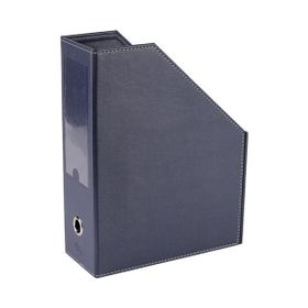 2K Lacivert 23x30x9 cm Suni Deri Masa Üstü Magazinlik