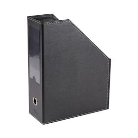 2K Siyah 23x30x9 cm Suni Deri Masa Üstü Magazinlik