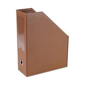 2K Taba 23x30x9 cm Suni Deri Masa Üstü Magazinlik