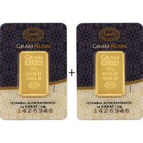 2X10 gr 24 Ayar Külçe Altın
