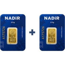 2X2.5 gr 24 Ayar Külçe Altın