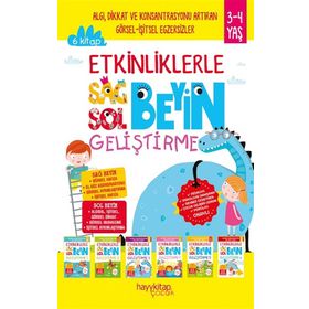 3-4 Yaş 6 Kitap Takım Etkinliklerle Sağ Beyin Sol Beyin Geliştirme Canan Öztürk
