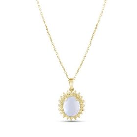 3.46 Karat Pırlanta Ay Taşı Kolye