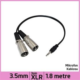 3.5 mm Stereo Jack Plug Stereo Dual 3 Pin Xlr Male Ses Kablosu