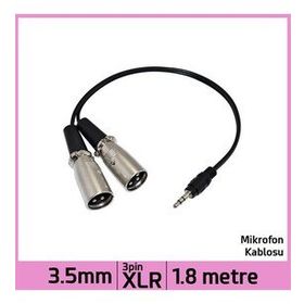 3.5 mm Stereo Jack Plug Stereo Dual 3 Pin Xlr Male Ses Kablosu