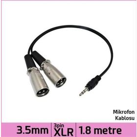 3.5 mm Stereo Jack Plug Stereo Dual 3 Pin Xlr Male Ses Kablosu