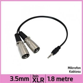 3.5 mm Stereo Jack Plug Stereo Dual 3 Pin Xlr Male Ses Kablosu