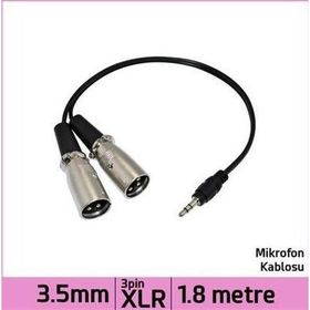 3.5 mm Stereo Jack Plug Stereo Dual 3 Pin Xlr Male Ses Kablosu