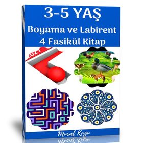 3-5 Yaş Boyama ve Labirent Kitap Seti - Murat Kuzu