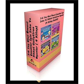 3-6 Yaş Okul Öncesi Çocuklar için Zeka ve Dikkat Geliştren Oyunlar Seti - 4 Kitap Takım - Kolektif