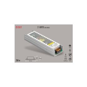 3 ADET CT 2577 Cata 21A Slim Model Fansız Şerit Led Trafosu 250W