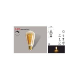 3 ADET CT 4313 Cata 6W Dimmerli Rustik Led Ampul Amber