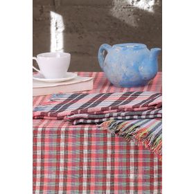 3 Adet Kara Tezgah Dokuma Otantik Masa Örtüsü 140x140 cm