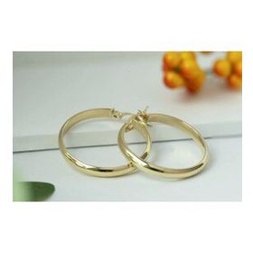 3 cm çaplı 14 Ayar Altın Halka Küpe