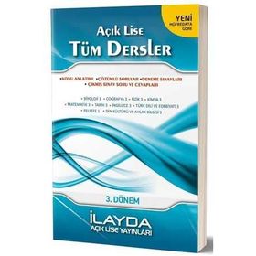 3. Dönem Tüm Dersler Kitabı Açık Lise
