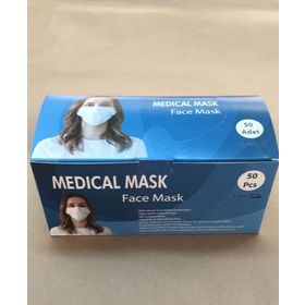 3 Katlı Medikal Lastikli Cerrahi 50 Adet Yüz Maskesi