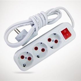 3 m Kablolu Anahtarlı 3'lü Topraklı Grup Priz