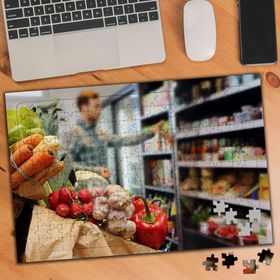 3 Market Reyonu Sebzeler 240 Parça Puzzle Yapboz