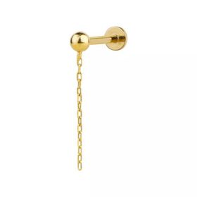 3 mm Top Zincirli Altın Piercing