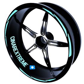 3 Parça Tasarımlı Nane Yeşili Jant Şeridi Sticker Çınar Extreme