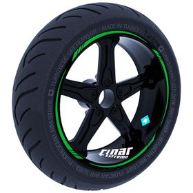 3 Parça Tasarımlı Nane Yeşili Jant Şeridi Sticker Çınar Extreme
