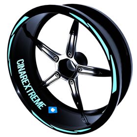 3 Parça Tasarımlı Nane Yeşili Jant Şeridi Sticker Çınar Extreme