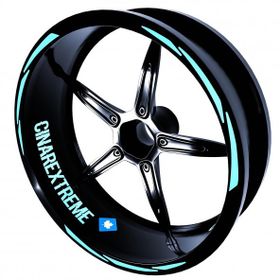 3 Parça Tasarımlı Nane Yeşili Jant Şeridi Sticker Çınar Extreme