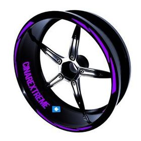 3 Parça Tasarımlı Patlıcan Moru Jant Şeridi Sticker Çınar Extreme
