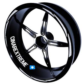 3 Parça Tasarımlı Reflektif Gri Jant Şeridi Sticker Çınar Extreme
