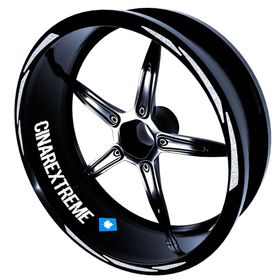 3 Parça Tasarımlı Reflektif Gri Jant Şeridi Sticker Çınar Extreme