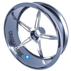 3 Parça Tasarımlı Siyah Karbon Fiber Dokulu Jant Şeridi Sticker Çınar Extreme
