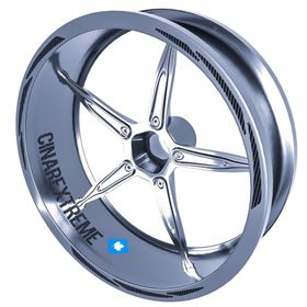 3 Parça Tasarımlı Siyah Karbon Fiber Dokulu Jant Şeridi Sticker Çınar Extreme