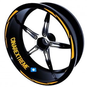 3 Parça Tasarımlı Taksi Sarısı Jant Şeridi Sticker Çınar Extreme