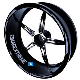 3 Parça Tasarımlı Taş Grisi Jant Şeridi Sticker Çınar Extreme