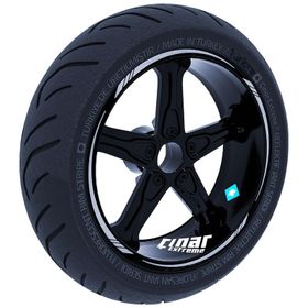 3 Parça Tasarımlı Yaldızlı Gold Jant Şeridi Sticker Çınar Extreme