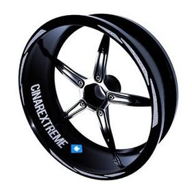 3 Parça Tasarımlı Yaldızlı Gümüş Jant Şeridi Sticker Çınar Extreme