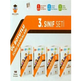 3. Sınıf 3 Boyutlu Soru Bankası Seti Zeka Küpü Yayınları