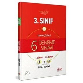 3.Sınıf (3+3) 6 Deneme Sınavı Tamamı Çözümlü Editör Yayınevi