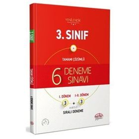 3.Sınıf (3+3) 6 Deneme Sınavı Tamamı Çözümlü Editör Yayınevi