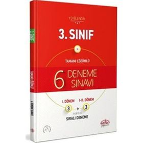 3.Sınıf (3+3) 6 Deneme Sınavı Tamamı Çözümlü Editör Yayınevi