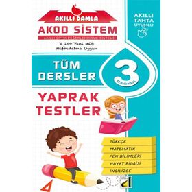 3. Sınıf Akıllı Damla Tüm Dersler Yaprak Testler Damla Eğitim