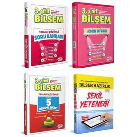 3.Sınıf Bilsem Hazırlık Kitapları 4'lü Set Editör Yayınları