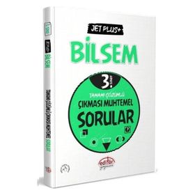 3. Sınıf Bilsem Jet Plus+ Tamamı Çözümlü Çıkması Muhtemel Sorular - Editör Yayınları