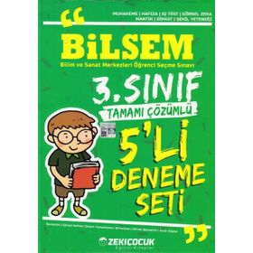 3.Sınıf Bilsem Tamamı Çözümlü 5 li Deneme Seti-Zeki Çocuk