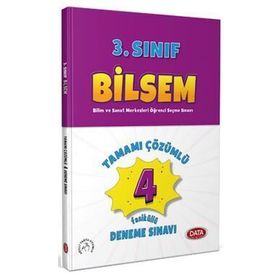 3. Sınıf Bilsem Tamamı Çözümlü Fasikül 4 Deneme Sınavı - Data Yayınları