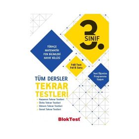 3. Sınıf Bloktest Tüm Dersler Tekrar Testleri Tudem Yayınları
