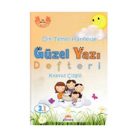 3.Sınıf Dik Temel Harflerle Güzel Yazı Defteri Kılavuz Çizgili - Kolektif