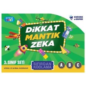 3. Sınıf Dikkat Mantık Zeka Sıfırdan Kodlama Seti-Curious&Genius Yayınları
