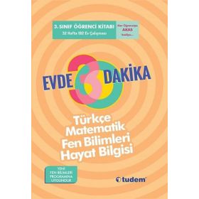 3. Sınıf Evde 30 Dakika Türkçe Matematik Fen Bilimleri Hayat Bilgisi Soru Ev Çalışması-Tudem Yayınları