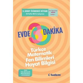 3. Sınıf Evde 30 Dakika Türkçe Matematik Fen Bilimleri Hayat Bilgisi Soru Ev Çalışması-Tudem Yayınları